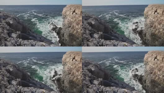 挪威的高悬崖:北海的波涛汹涌高清在线视频素材下载