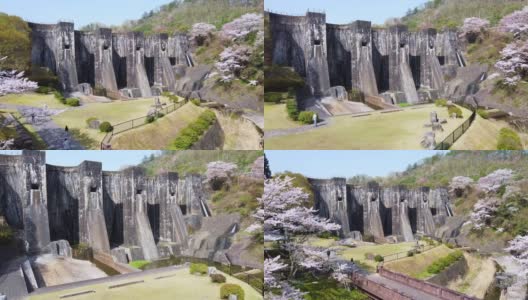 这是香川县加农寺市历史悠久的法能塘大坝的录像高清在线视频素材下载