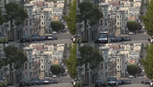 旧金山维多利亚式建筑高清在线视频素材下载