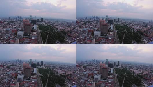 鸟瞰图的墨西哥城-墨西哥城，墨西哥高清在线视频素材下载