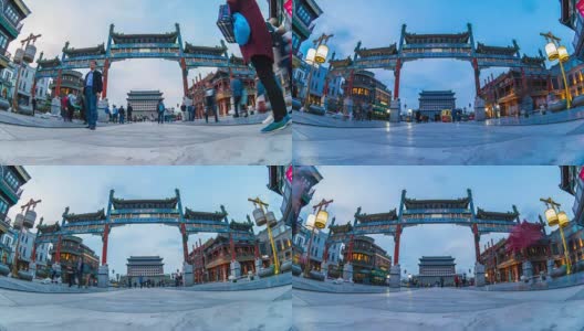 北京正阳门建楼的延时视频，中国，北京，前门大街，延时4K高清在线视频素材下载