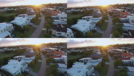 落日在澳大利亚的住宅综合体高清在线视频素材下载