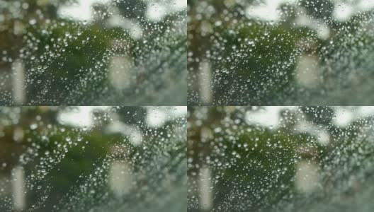 フロンドガラスの雨 (raindrops on windshield)高清在线视频素材下载