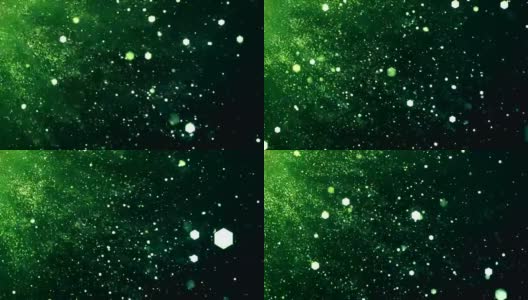 4k闪亮粒子背景(绿色，对角线)-循环高清在线视频素材下载
