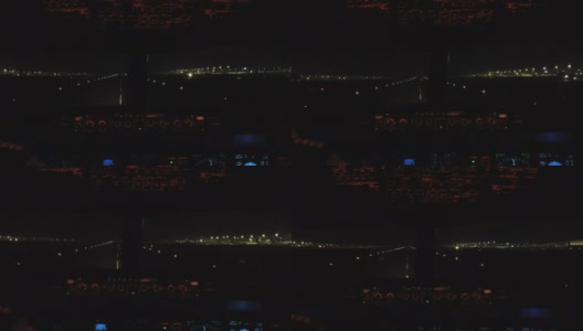 飞机正在拍摄驾驶舱夜景全高清录像高清在线视频素材下载