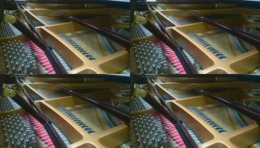 内观钢琴演奏古典或爵士旋律，音乐即兴创作高清在线视频素材下载