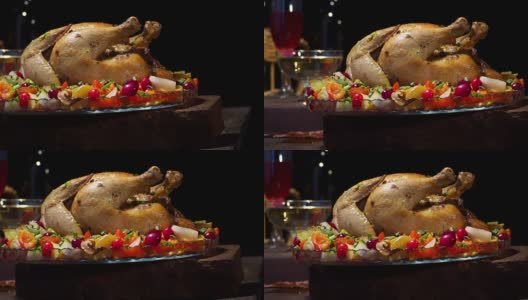 感恩节鸡和酒高清在线视频素材下载
