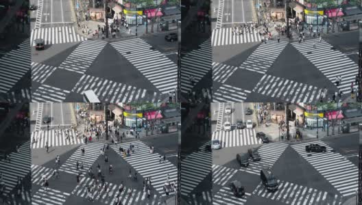 日本东京银座，4k时光流逝步行街。高清在线视频素材下载