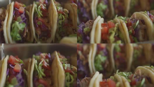 墨西哥玉米卷在自助餐厅供应高清在线视频素材下载