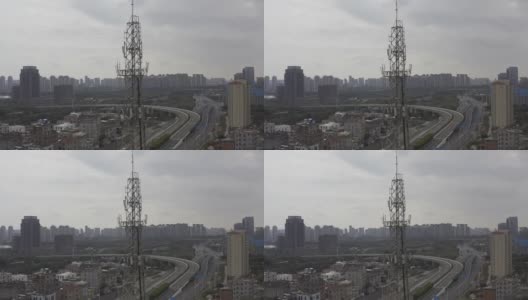 城市5G信号塔高清在线视频素材下载