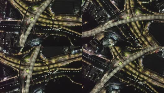 夜景建筑与立交桥在深圳，中国高清在线视频素材下载