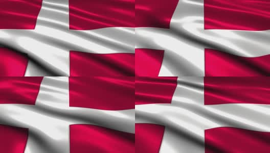 丹麦的国旗高清在线视频素材下载