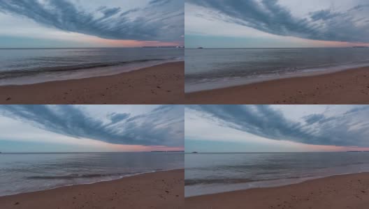 Time Lapse- Sunset Over The Sea (PAN)高清在线视频素材下载