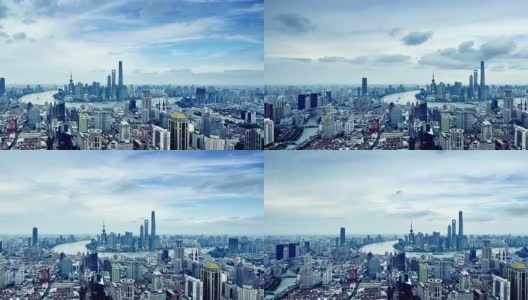上海天际线(延时，平移)高清在线视频素材下载