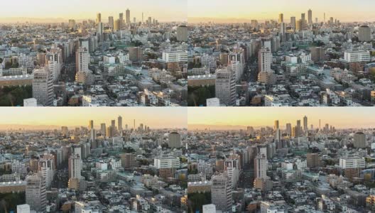 延时:从文京县鸟瞰东京城市景观和天际线高清在线视频素材下载