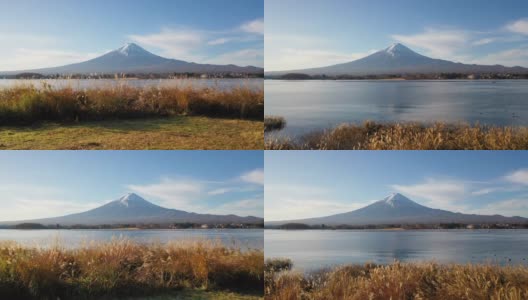 4k航拍日本富士山日落高清在线视频素材下载
