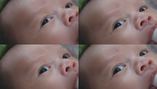 新生儿的面部表情高清在线视频素材下载