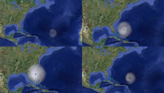 飓风天气跟踪高清在线视频素材下载