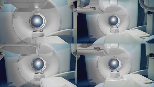 诊所里的新电脑断层扫描仪，特写。高清在线视频素材下载