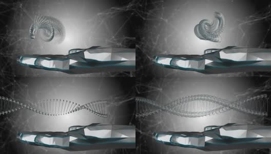 人工智能基因工程DNA螺旋分子从干细胞用于生物技术高清在线视频素材下载