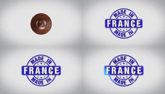 法国制作Word 3D动画木制邮票动画高清在线视频素材下载