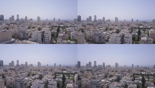 以色列，特拉维夫，阿里亚尔视图-特拉维夫天际线高清在线视频素材下载