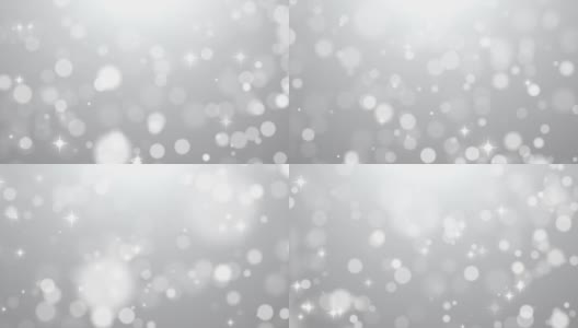 白色闪亮的粒子与星星圣诞背景高清在线视频素材下载
