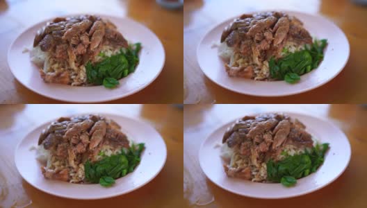 泰国菜炖猪腿饭高清在线视频素材下载