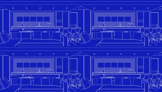 室内轮廓图高清在线视频素材下载