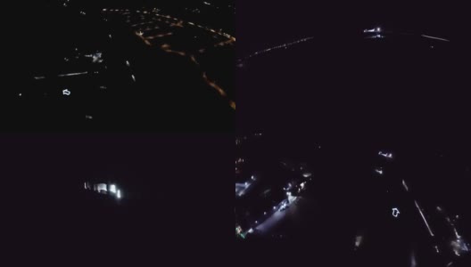 跳伞者在夜间降落高清在线视频素材下载
