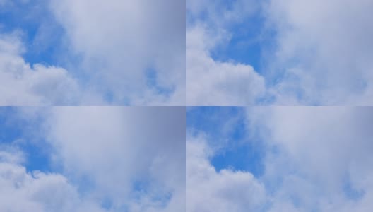 白云在蓝天中流动高清在线视频素材下载