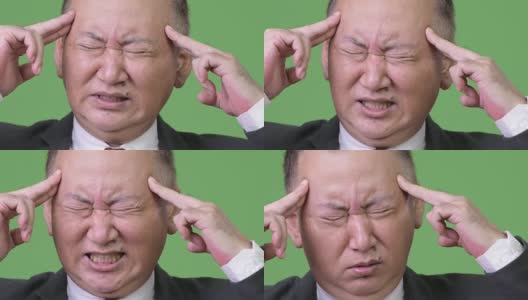 成熟的日本商人头痛高清在线视频素材下载