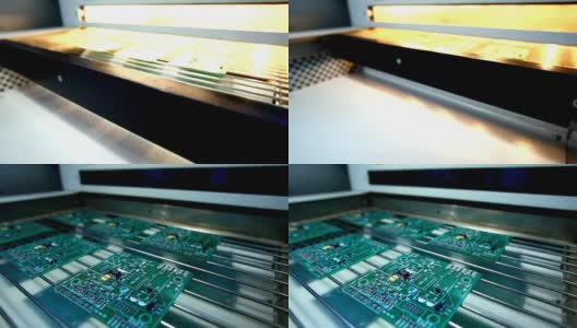 PCB在红外线粘接剂中焊接高清在线视频素材下载