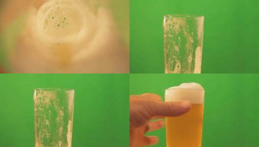 POV喝啤酒高清绿屏高清在线视频素材下载