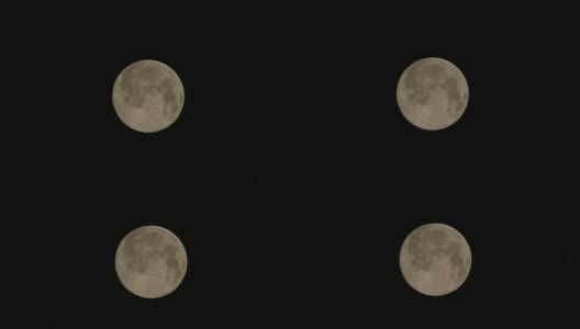 夜空中的满月高清在线视频素材下载