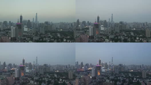 上海城市风光，4k，定时拍摄，夜景高清在线视频素材下载