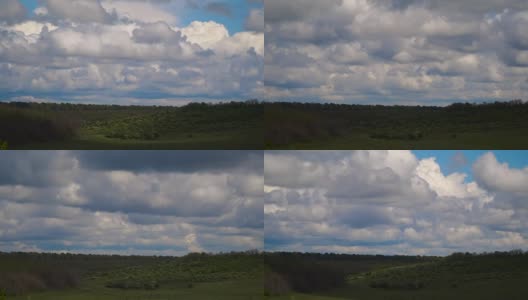 美丽的夏天多云的时光流逝视频高清在线视频素材下载