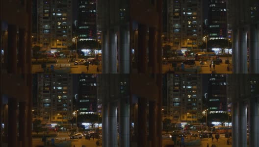 中国夜时间澳门城市街头生活4k高清在线视频素材下载