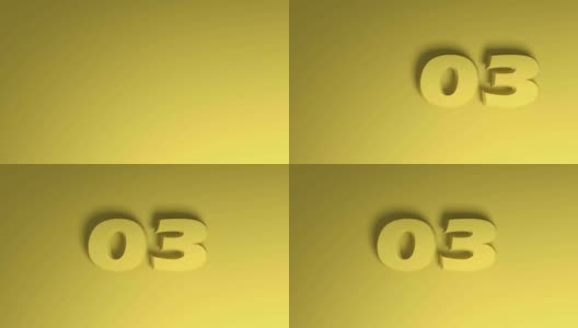 03黄色书写传递黄色背景- 3D渲染视频剪辑高清在线视频素材下载