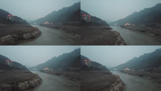 中国陕西，无人机俯瞰壶口瀑布高清在线视频素材下载