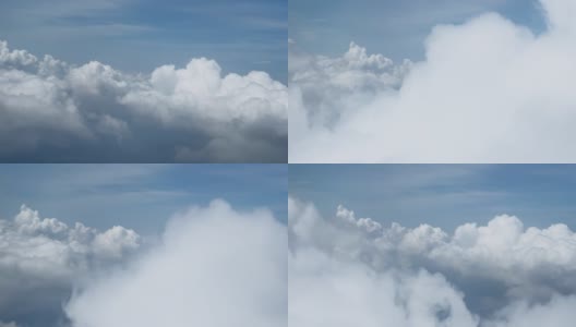 穿越云层时的云顶(从飞机上看)高清在线视频素材下载