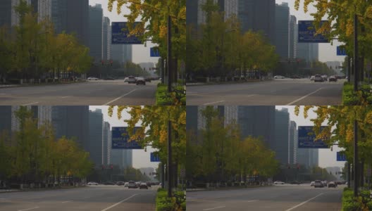 白天成都市中心城区交通街道全景4k中国高清在线视频素材下载