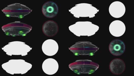 3D 飞碟高清在线视频素材下载