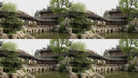 上海美丽的豫园中国园林高清在线视频素材下载
