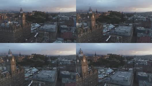 爱丁堡鸟瞰图，苏格兰高清在线视频素材下载