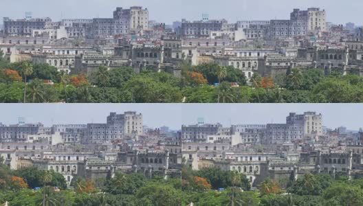 多丽高角度建立拍摄的老建筑在古巴哈瓦那高清在线视频素材下载