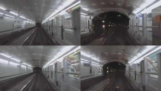 地铁站POV从移动的火车高清在线视频素材下载