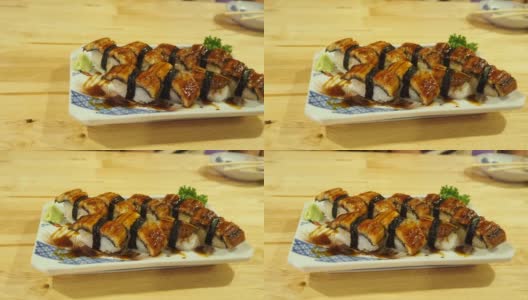 Unagi Don和日本食物概念高清在线视频素材下载