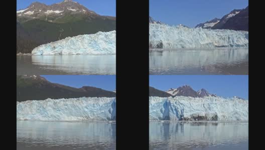 阿拉斯加哥伦比亚冰川的冰山档案高清在线视频素材下载