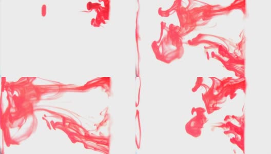 动画的红色烟雾trail在白色的背景高清在线视频素材下载